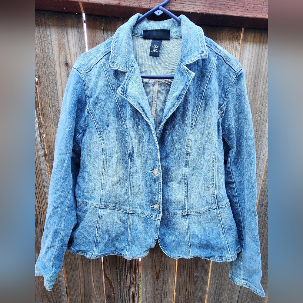 Venezia 98% Cotton Blue Jean Jacket Size 14/16